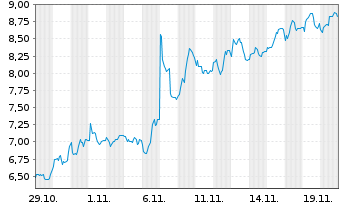 Chart Mini Future Short Adyen - 1 Monat