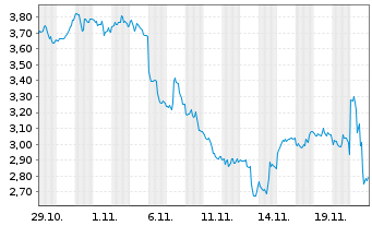 Chart Mini Future Short Palo Alto Networks - 1 Monat