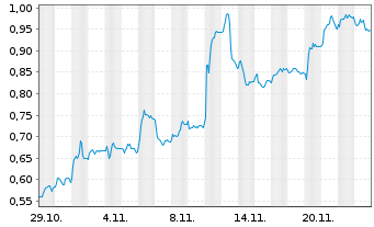 Chart Mini Future Short Verbio Vereinigte Bioenergie - 1 Monat