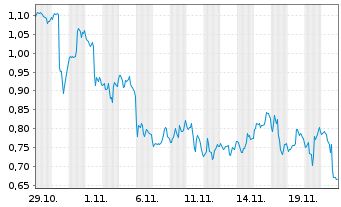 Chart Mini Future Short Dell - 1 Monat