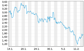 Chart Mini Future Long Tesla - 1 Monat