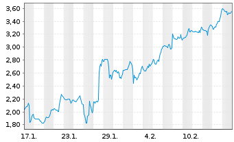 Chart Mini Future Long CrowdStrike Holdings - 1 Monat