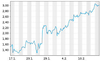 Chart Mini Future Long CrowdStrike Holdings - 1 Month