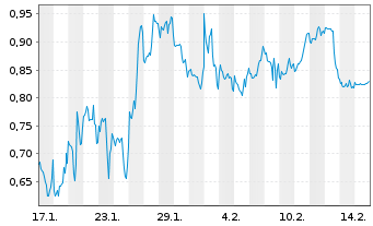 Chart Mini Future Short Riot Blockchain - 1 Monat