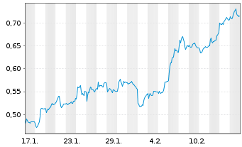 Chart Mini Future Long Evonik - 1 Month