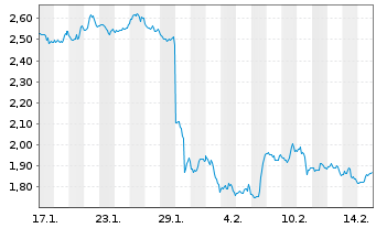 Chart Mini Future Short IBM - 1 mois