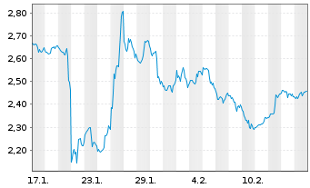 Chart Mini Future Short Oracle - 1 Monat