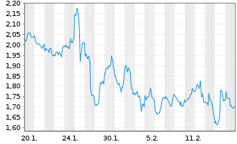 Chart Mini Future Short Snowflake - 1 Month