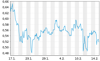 Chart Mini Future Short Verbio Vereinigte Bioenergie - 1 Month