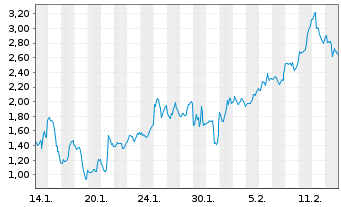 Chart Mini Future Short Tesla - 1 Monat