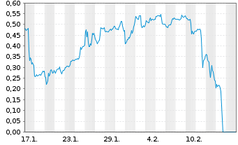 Chart Mini Future Short Intel - 1 mois