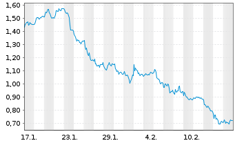 Chart Mini Future Short Zalando - 1 Monat