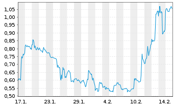 Chart Mini Future Long Intel - 1 mois