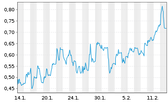 Chart Mini Future Long Mutares - 1 Monat