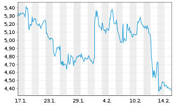 Chart Mini Future Short Volkswagen - 1 Month