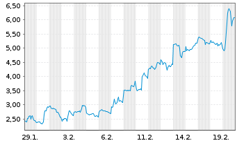 Chart Mini Future Long Alibaba - 1 Monat