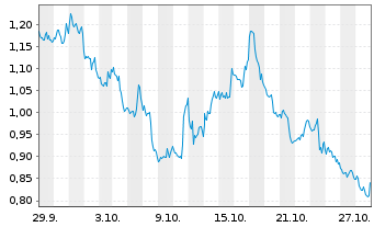 Chart Mini Future Short Palo Alto Networks - 1 Monat