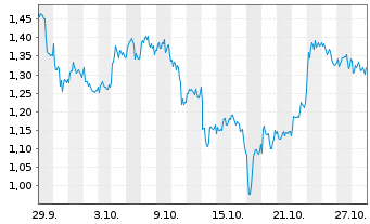 Chart Mini Future Long BP PLC - 1 Monat