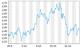Chart Mini Future Long Fraport - 1 Monat