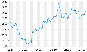 Chart Mini Future Short Microstrategy - 1 Monat