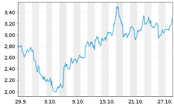Chart Mini Future Short Microstrategy - 1 Monat
