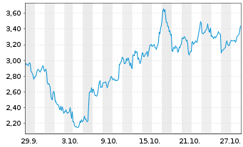 Chart Mini Future Short Microstrategy - 1 Monat