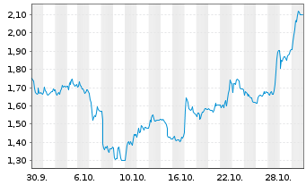 Chart Mini Future Short 2G Energy - 1 Monat