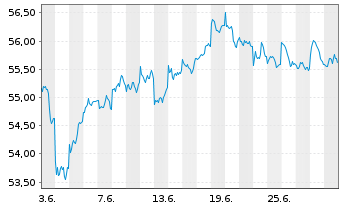 Chart Vanguard FTSE Em.Markets U.ETF - 1 mois