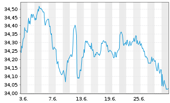 Chart I.M.II-Inv.Euro Gov.Bond 5-7y - 1 mois