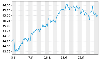Chart iShsII-iShs MSCI USA Q.D.U.ETF - 1 mois
