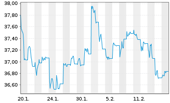 Chart WisdomTree Foreign Exchan. MSFX Short CNY IDX - 1 Month