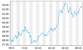 Chart WisdomTree Metal Securiti.Ltd. - 1 Monat