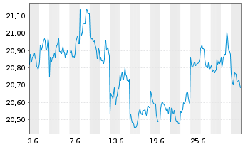 Chart BNPPE-MSCI Jap.SRI S-Ser-5%C. - 1 mois