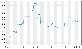 Chart Xtr.Xtr.CSI500 Swap ETF USD - 1 Monat