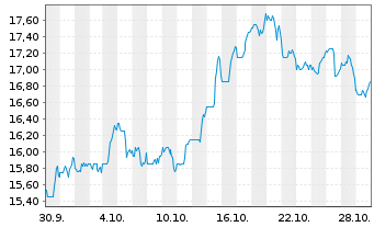 Chart Douglas Emmett Inc. - 1 Monat