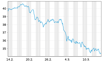 Chart Global X Fds-US Infrastr.Dev. - 1 mois