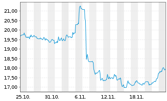 Chart SpartanNash Co. - 1 Month