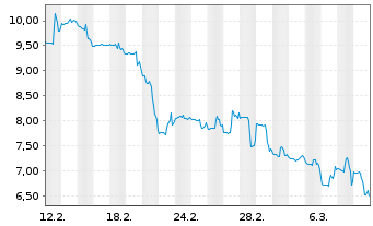 Chart Twin Hospitality Group Inc. - 1 Monat