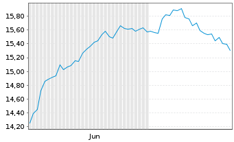 Chart Global X Crude Oil ETF - 6 Months