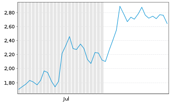 Chart Mini Future Short Tesla - 6 Monate