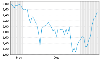 Chart Mini Future Short Palantir - 6 Monate