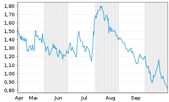 Chart Mini Future Short Palo Alto Networks - 6 Monate
