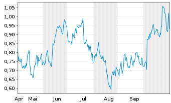 Chart Mini Future Short Verizon - 6 Monate