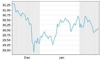 Chart JPM Ird.BB.US S.Cap Eq.ETF USD Dis.  - 6 Monate