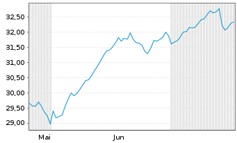 Chart iShs7-iShs Russell 1000 Gr.ETF USD - 6 mois