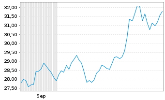 Chart WisdomTree Metal Securiti.Ltd. - 6 Months