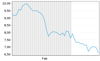 Chart Twin Hospitality Group Inc. - 6 Monate