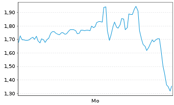 Chart Mini Future Long Palantir - 1 Woche