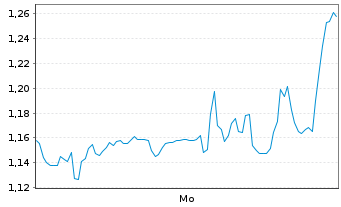 Chart Mini Future Short Snowflake - 1 Woche